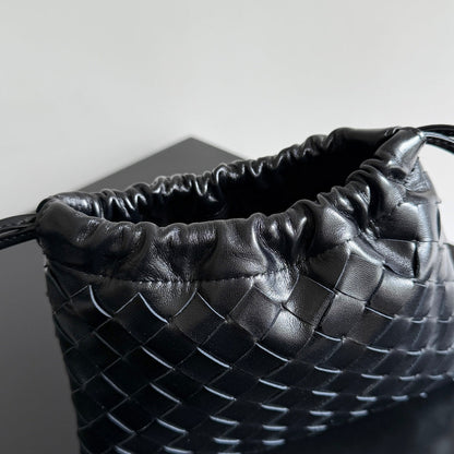 SMALL DUSTBAG 21 IN BLACK LAMBSKIN