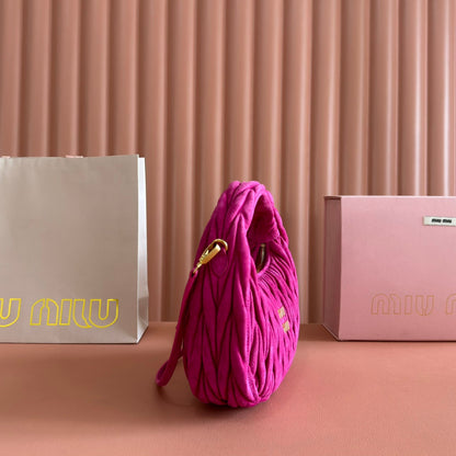 MM SUEDE HANDBAG 23 DEEP FUCHSIA