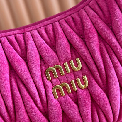 MM SUEDE HANDBAG 23 DEEP FUCHSIA