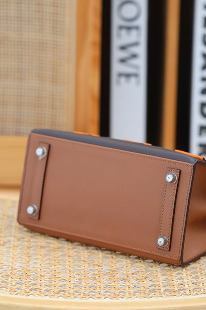 BIRKIN FAUBOURG TOUCH 20 IN CHOCOLATE MIX BRONZE BROWN CALFSKIN WITH SILVER HARDWARE (MADE-TO-ODER)