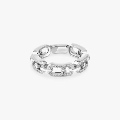 [AURORA]Move Link Pave_-Set Diamond Ring in Gold