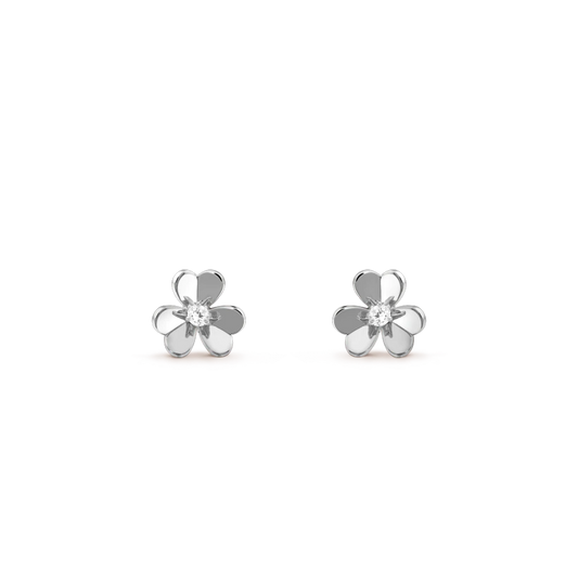 [AURORA]FRIVOLE MINI SILVER FLOWER EARRINGS