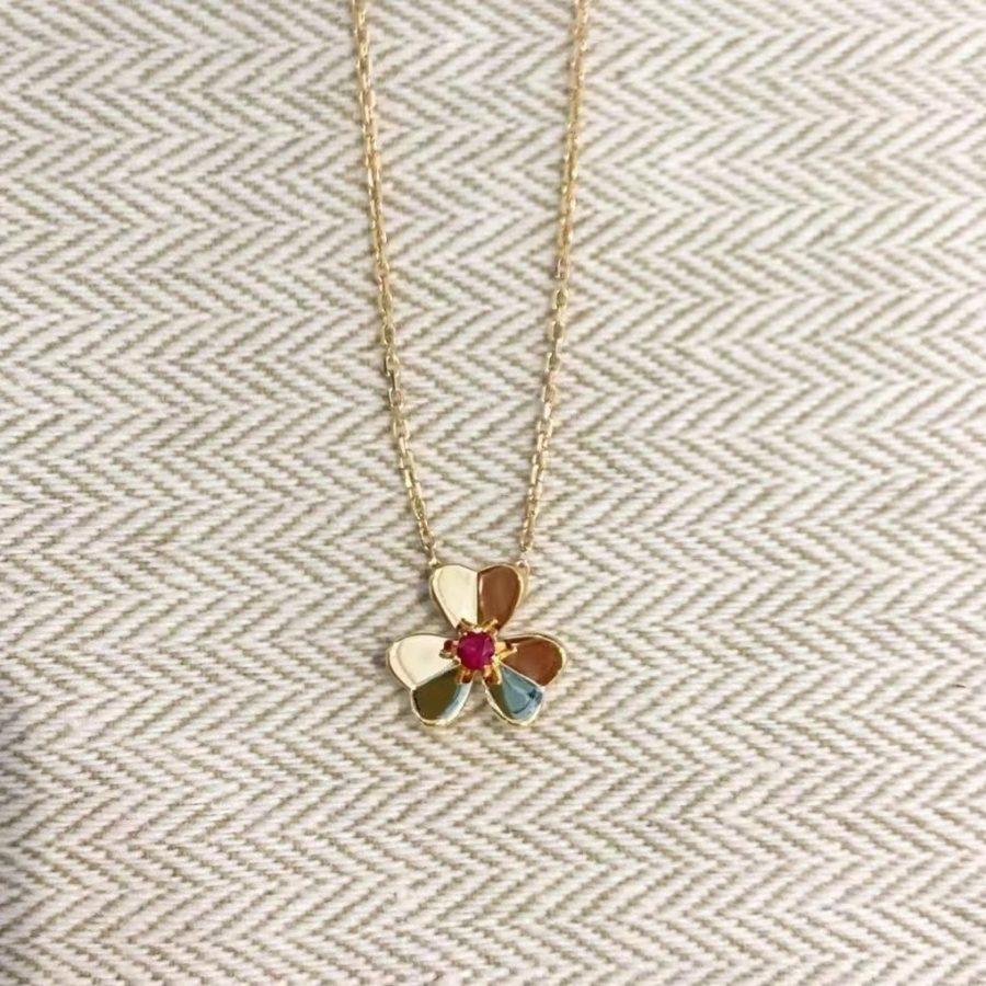 [AURORA]FRIVOLE GOLD FLOWER NECKLACE