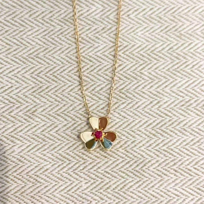 [AURORA]FRIVOLE GOLD FLOWER NECKLACE