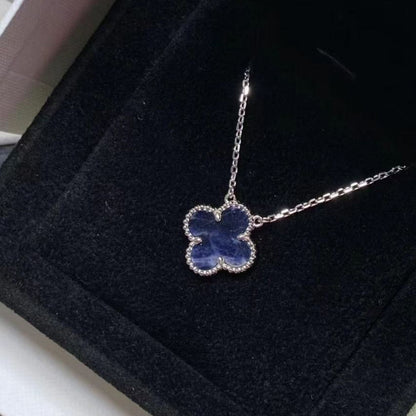 [AURORA]CLOVER 15MM PIETERSITE NECKLACE SILVER