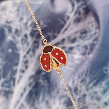 [AURORA]LUCKY SPRING 1 MOTIF PINK GOLD BRACELET