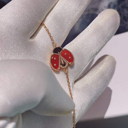 [AURORA]LUCKY SPRING 1 MOTIF PINK GOLD BRACELET