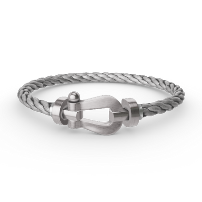 [AURORA]FORCE LARGE HORSESHOE NO DIAMOND BRACELET SILVER